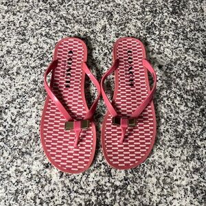 Coach Landon Womens 8 B Bow Jelly Sandals Flip Flops Thong Shoes Coral Pink
